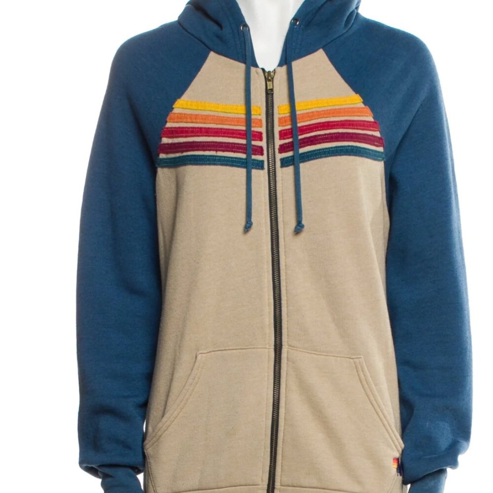 Aviator Nation Limited Edition 5 stripe hoodie size M RARE - Picture 2 of 3